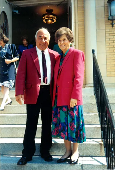 Company founder Joseph Salvatore LaRosa with his wife Constance LaRosa.