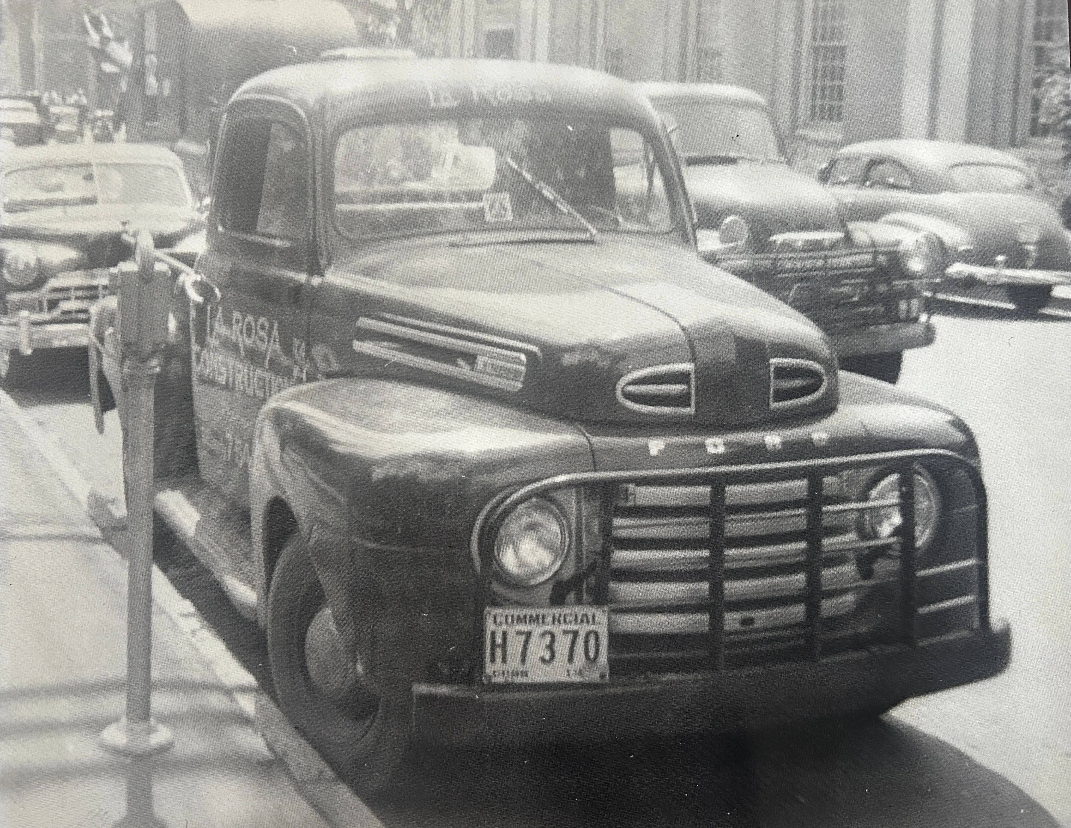 A 1948 Ford F-1 pickup truck with the LaRosa Construction logo, used during the company&rsquo;s early days in the 1950s. caption